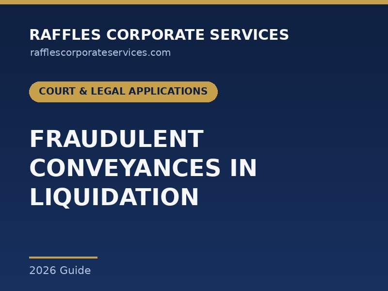 Fraudulent Conveyances in Singapore Liquidation 2026