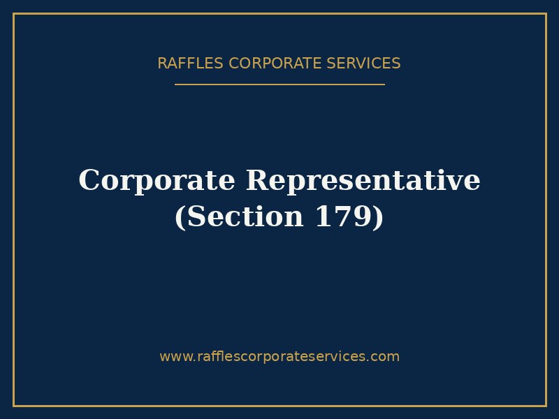 Corporate Representative (Section 179) Corporate Representative (Section 179)