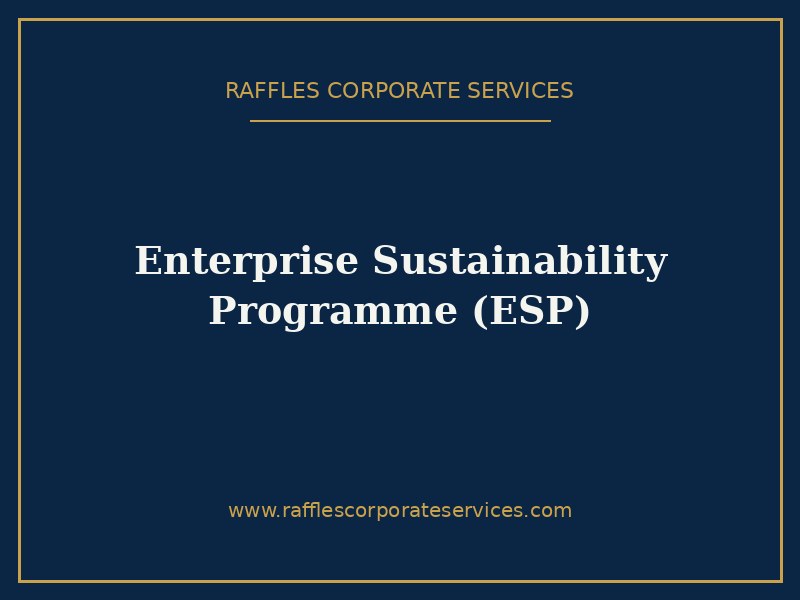 Enterprise Sustainability Programme (ESP) Singapore (2026): Grants & Green Capability Support