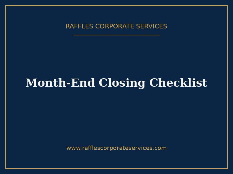 Month-End Closing Checklist Month-End Closing Checklist