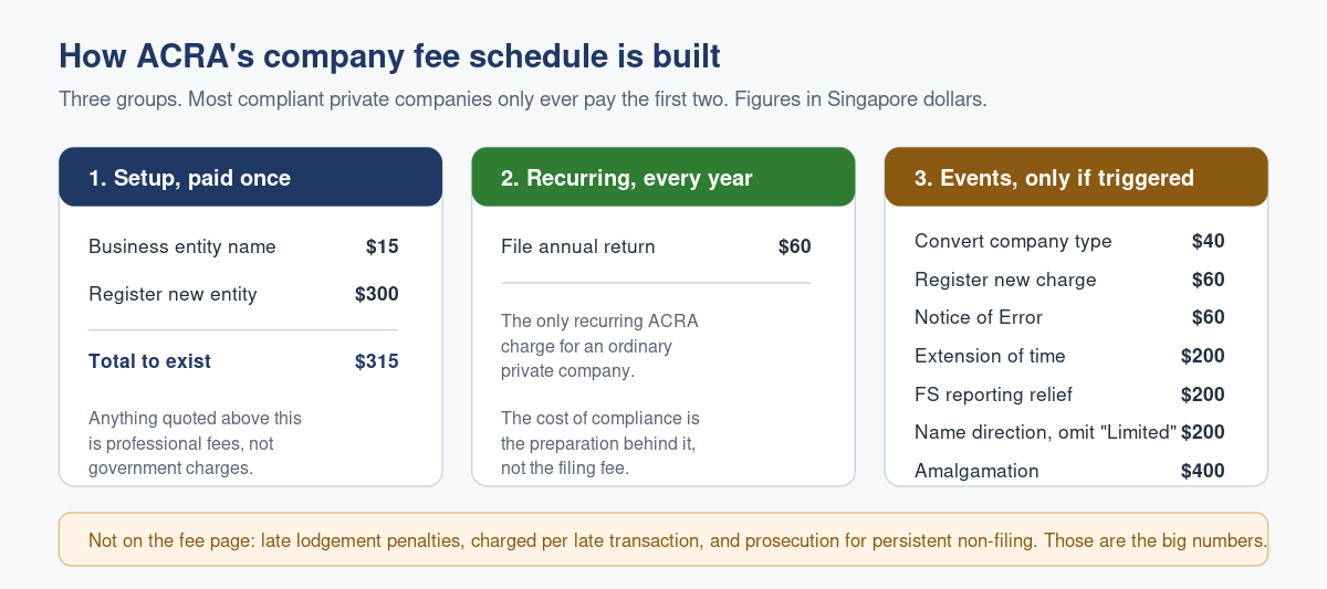 ACRA Service and Transaction Fees for Companies: What You Actually Pay
