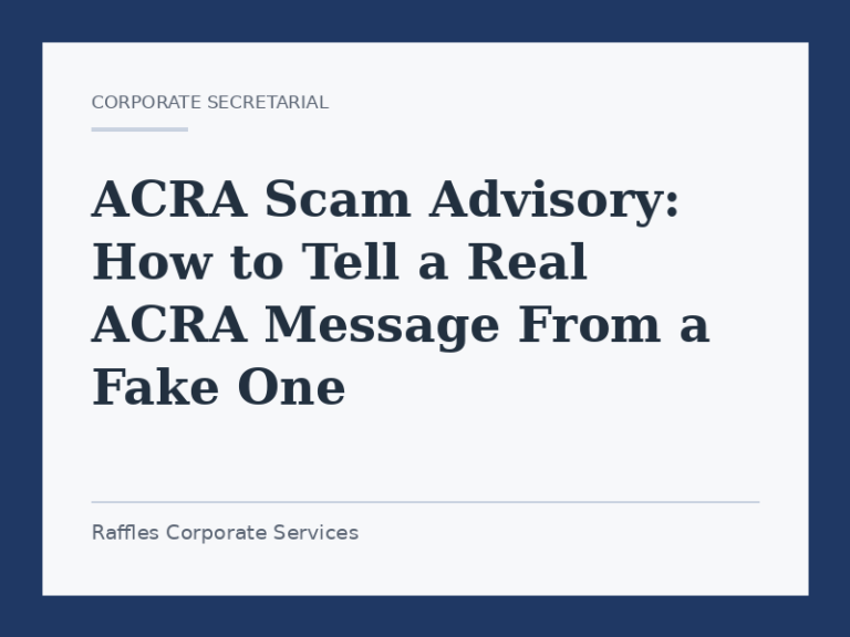 ACRA Scam Advisory: How to Tell a Real ACRA Message From a Fake One