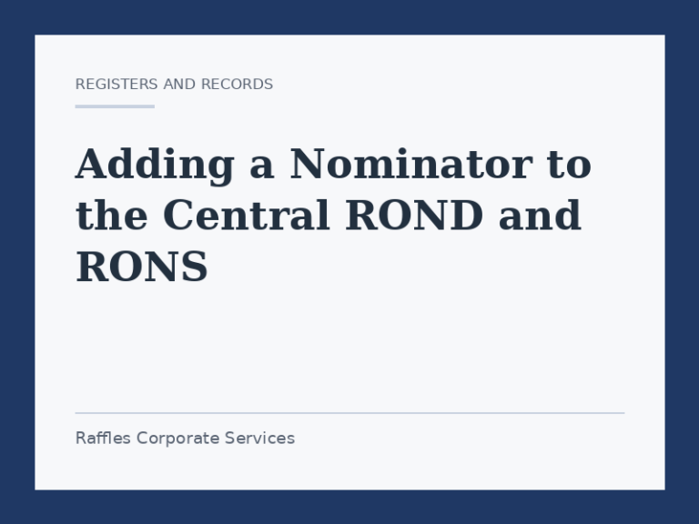 Adding a Nominator to the Central ROND and RONS
