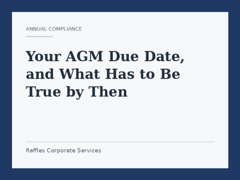 Your AGM Due Date, and What Has to Be True by Then