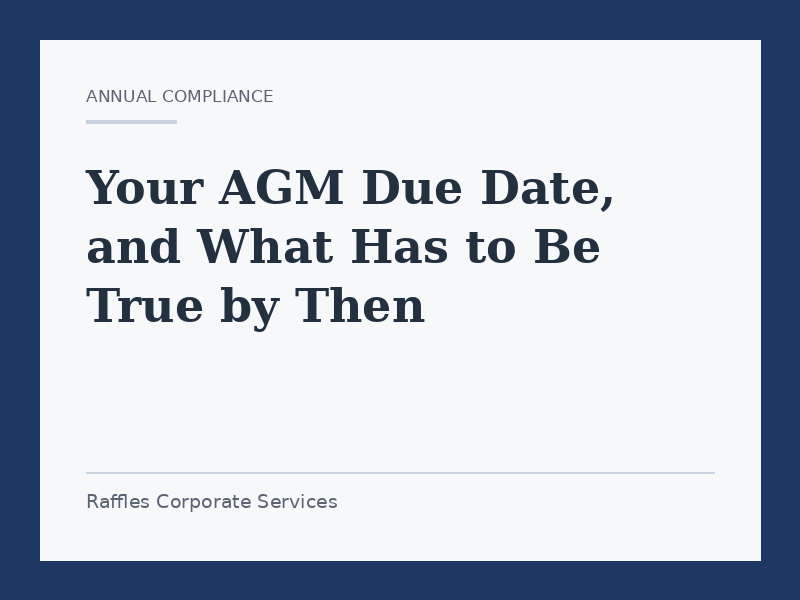 Your AGM Due Date, and What Has to Be True by Then