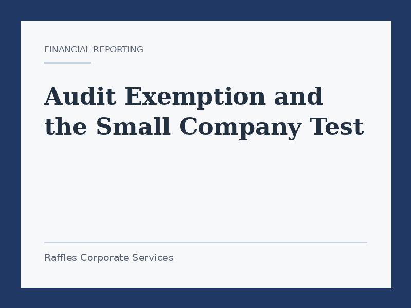 Audit Exemption and the Small Company Test