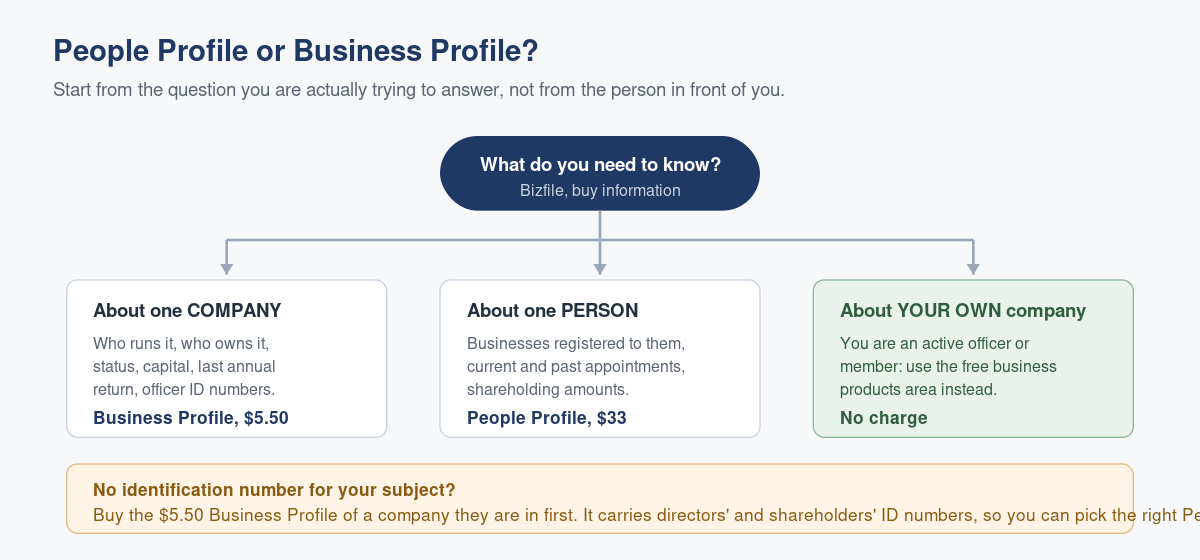 How to Buy a People Profile on Bizfile