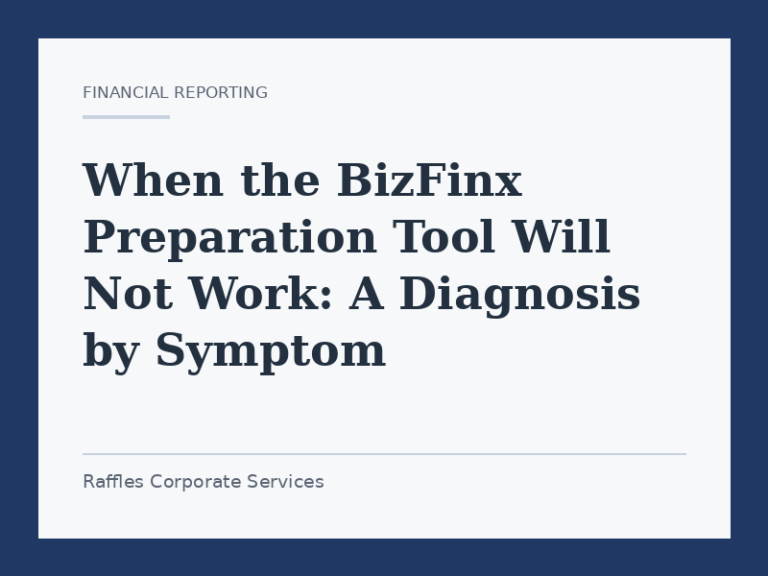 When the BizFinx Preparation Tool Will Not Work: A Diagnosis by Symptom