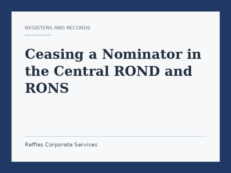 Ceasing a Nominator in the Central ROND and RONS