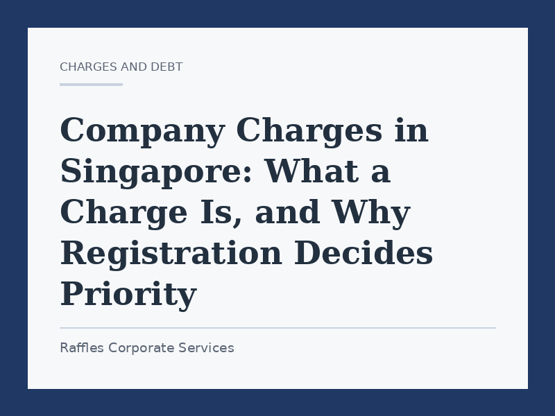 Company Charges in Singapore: What a Charge Is, and Why Registration Decides Priority