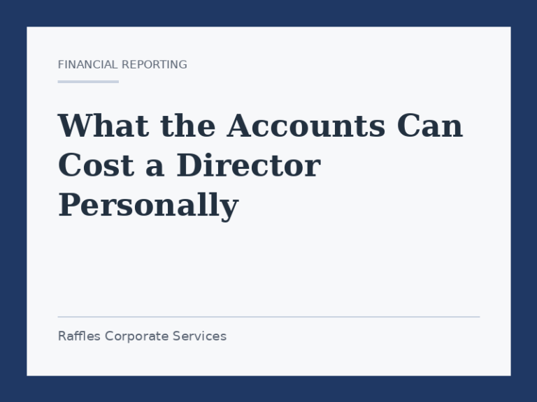 What the Accounts Can Cost a Director Personally