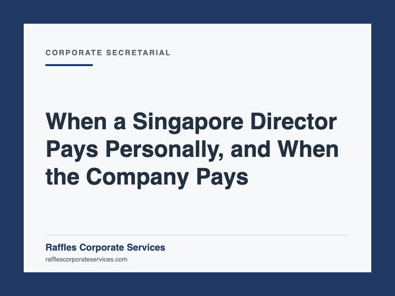 When a Singapore Director Pays Personally, and When the Company Pays