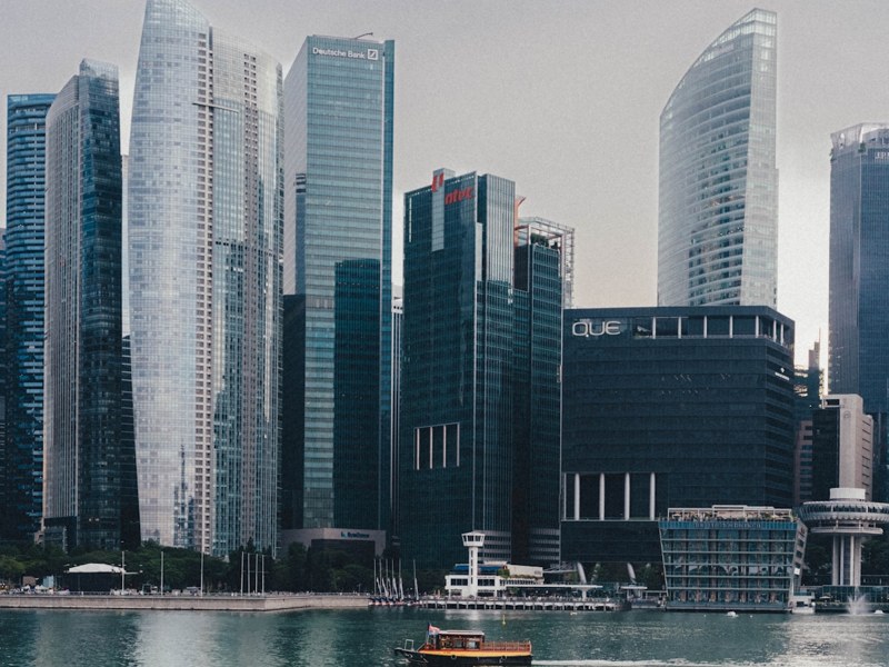 Singapore waterfront and business district