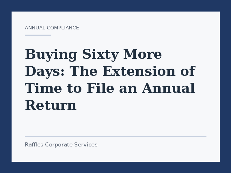 Buying Sixty More Days: The Extension of Time to File an Annual Return
