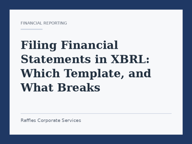 Filing Financial Statements in XBRL: Which Template, and What Breaks