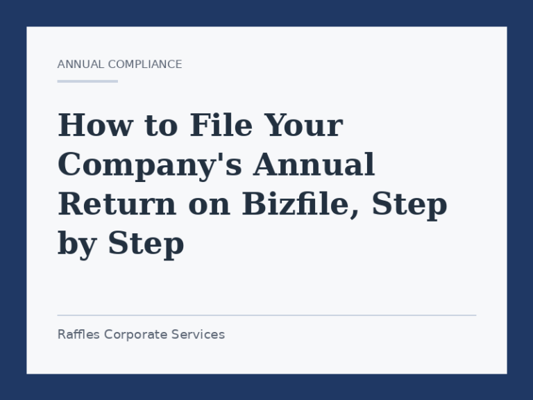 How to File Your Company's Annual Return on Bizfile, Step by Step