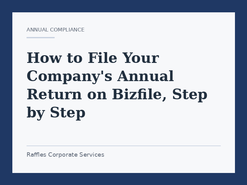 How to File Your Company's Annual Return on Bizfile, Step by Step