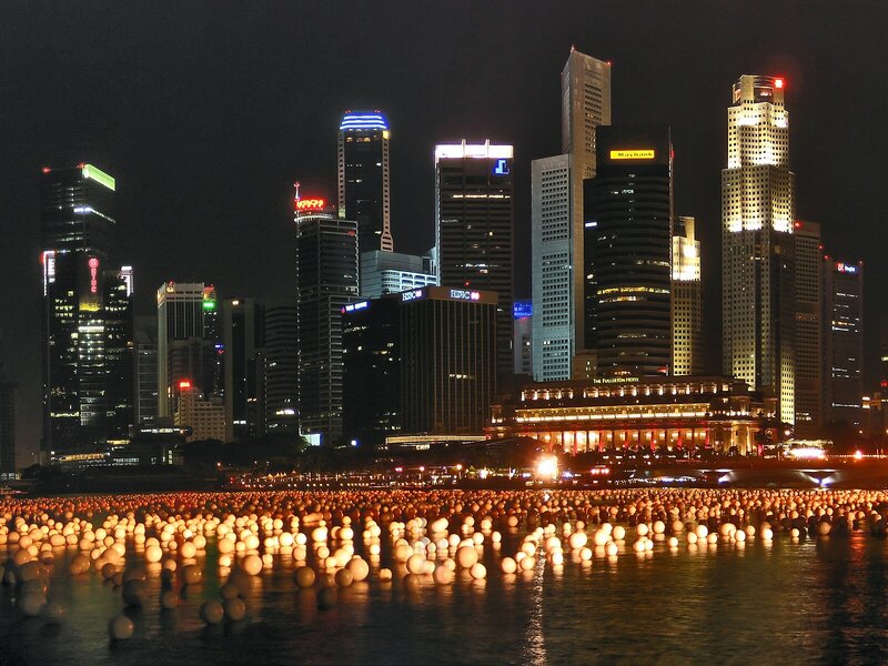 Raffles Place Singapore skyline