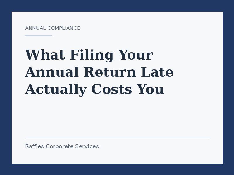 What Filing Your Annual Return Late Actually Costs You