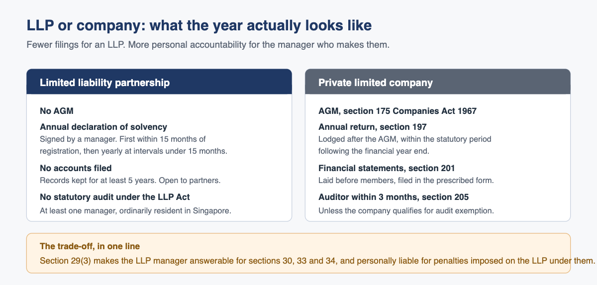 LLP or company: what the year actually looks like