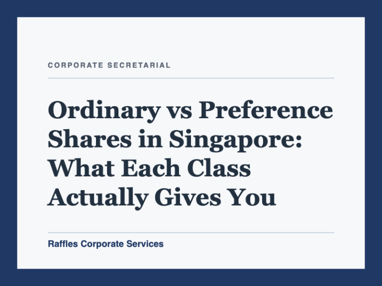 Ordinary vs Preference Shares in Singapore: What Each Class Actually Gives You
