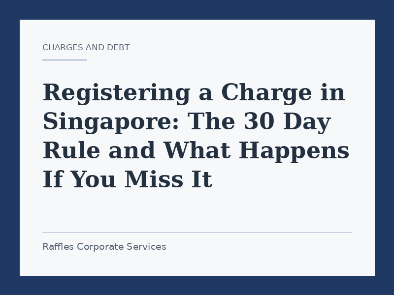 Registering a Charge in Singapore: The 30 Day Rule and What Happens If You Miss It