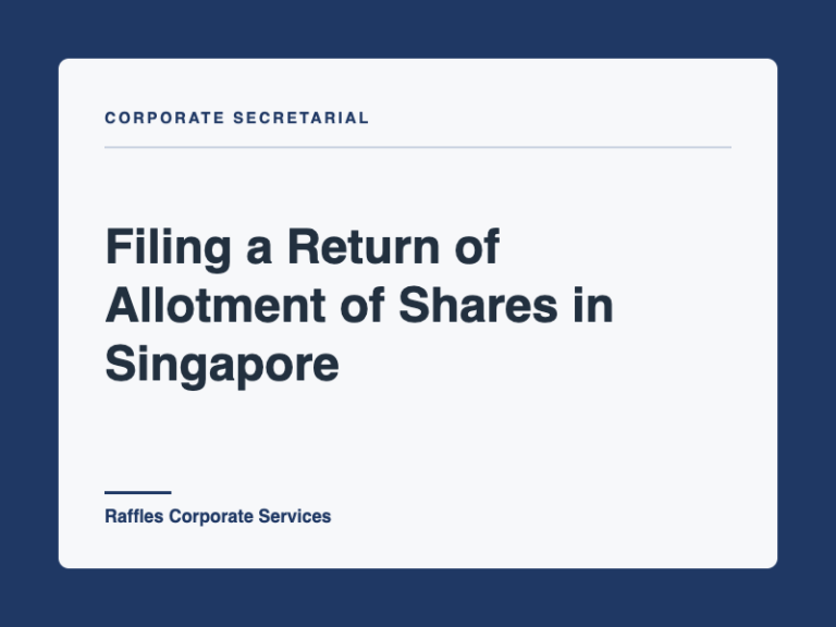 Filing a Return of Allotment of Shares in Singapore