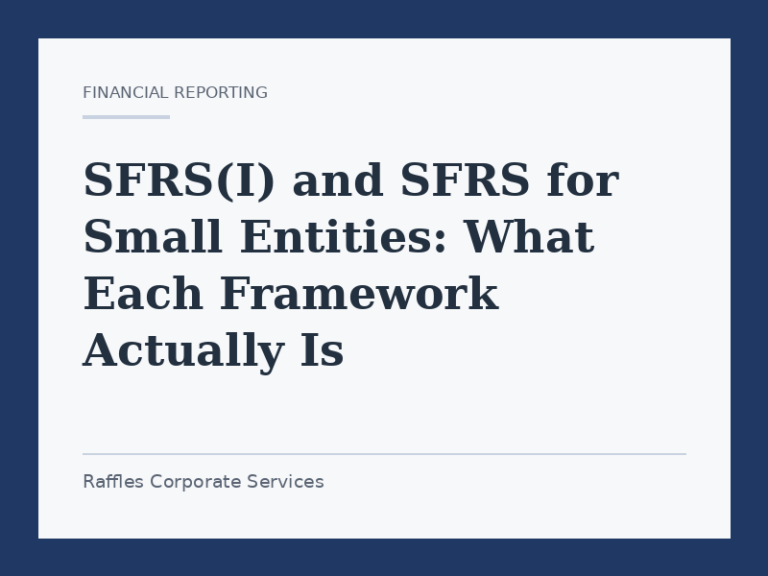 SFRS(I) and SFRS for Small Entities: What Each Framework Actually Is