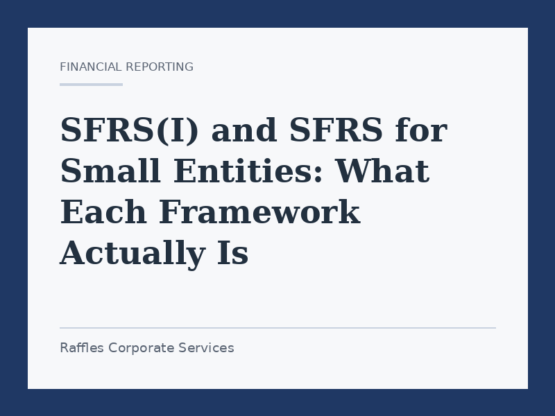 SFRS(I) and SFRS for Small Entities: What Each Framework Actually Is