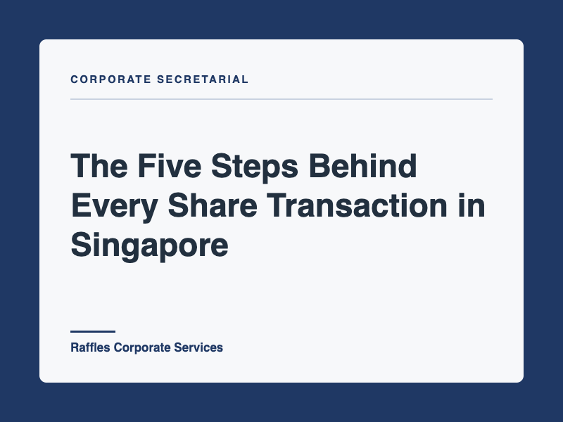 The Five Steps Behind Every Share Transaction in Singapore