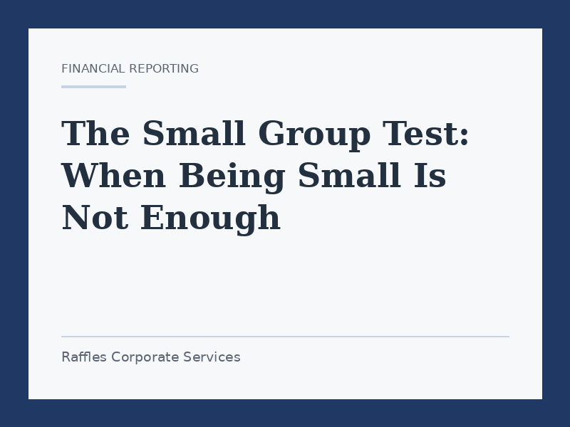 The Small Group Test: When Being Small Is Not Enough