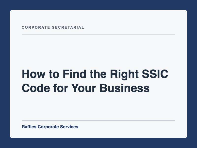 How to Find the Right SSIC Code for Your Business
