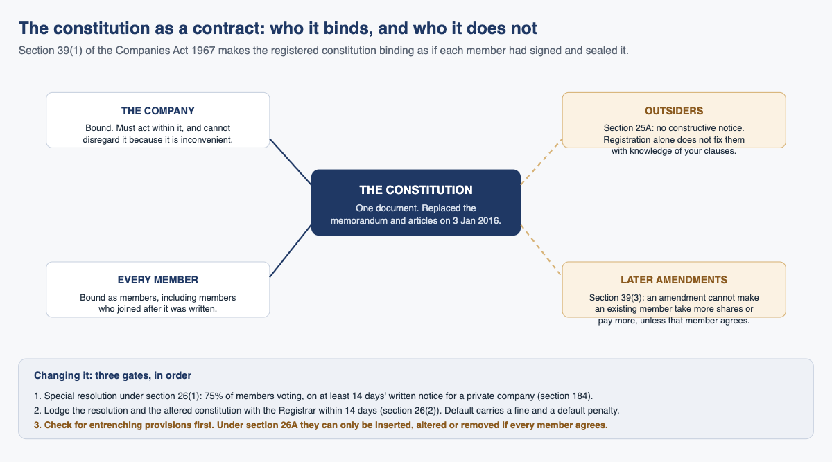 The constitution as a contract: who it binds, and who it does not