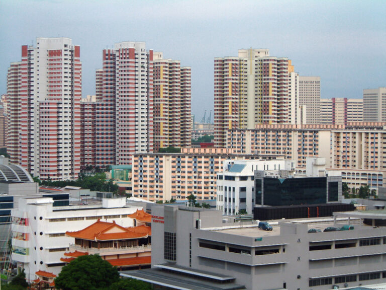 Singapore residential estate skyline representing household employers hiring a foreign domestic worker